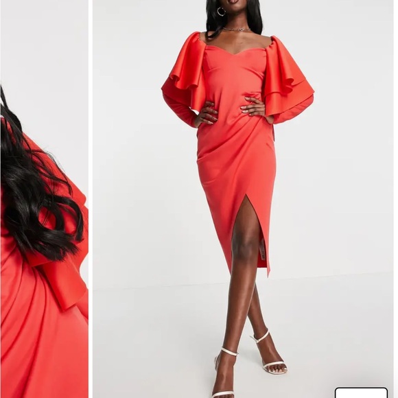 ASOS red dress - Picture 2 of 5